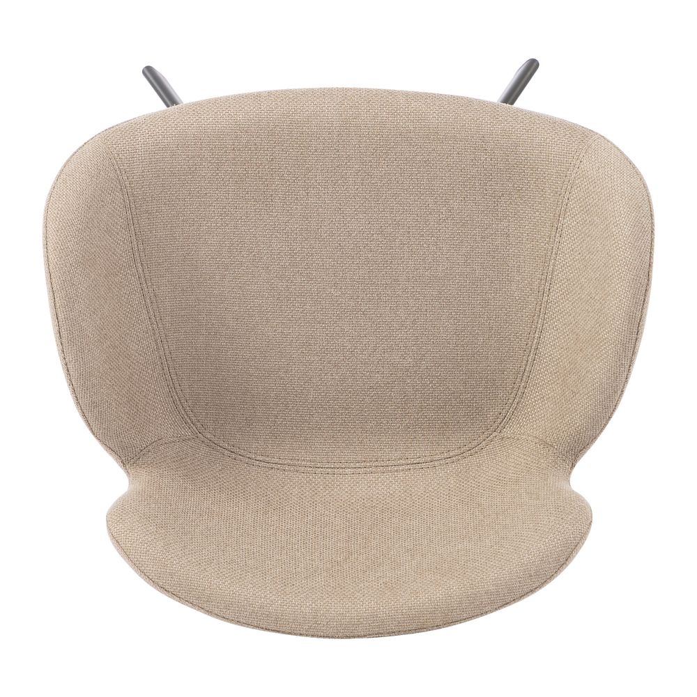 Chaise snack tissu gris beige