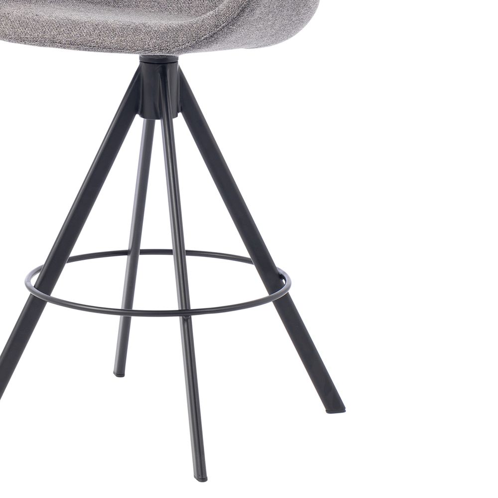 Chaise snack tissu gris foncé