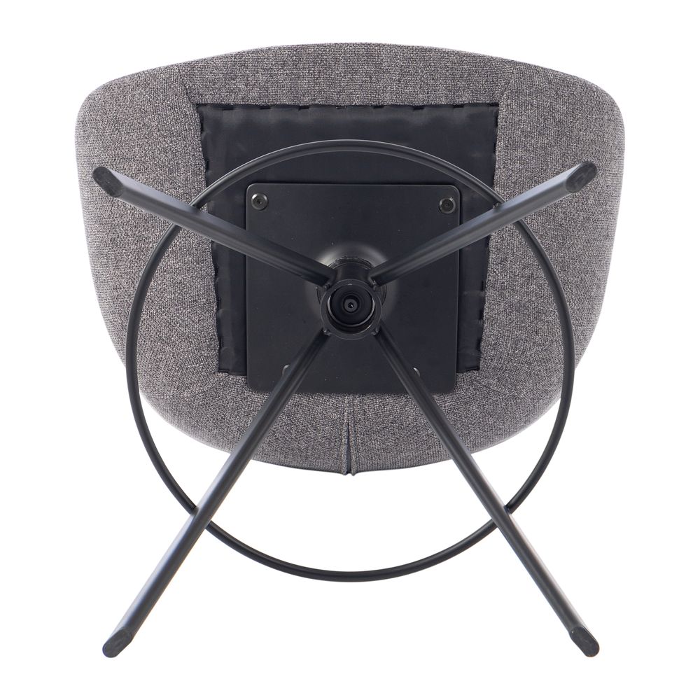Chaise snack tissu gris foncé