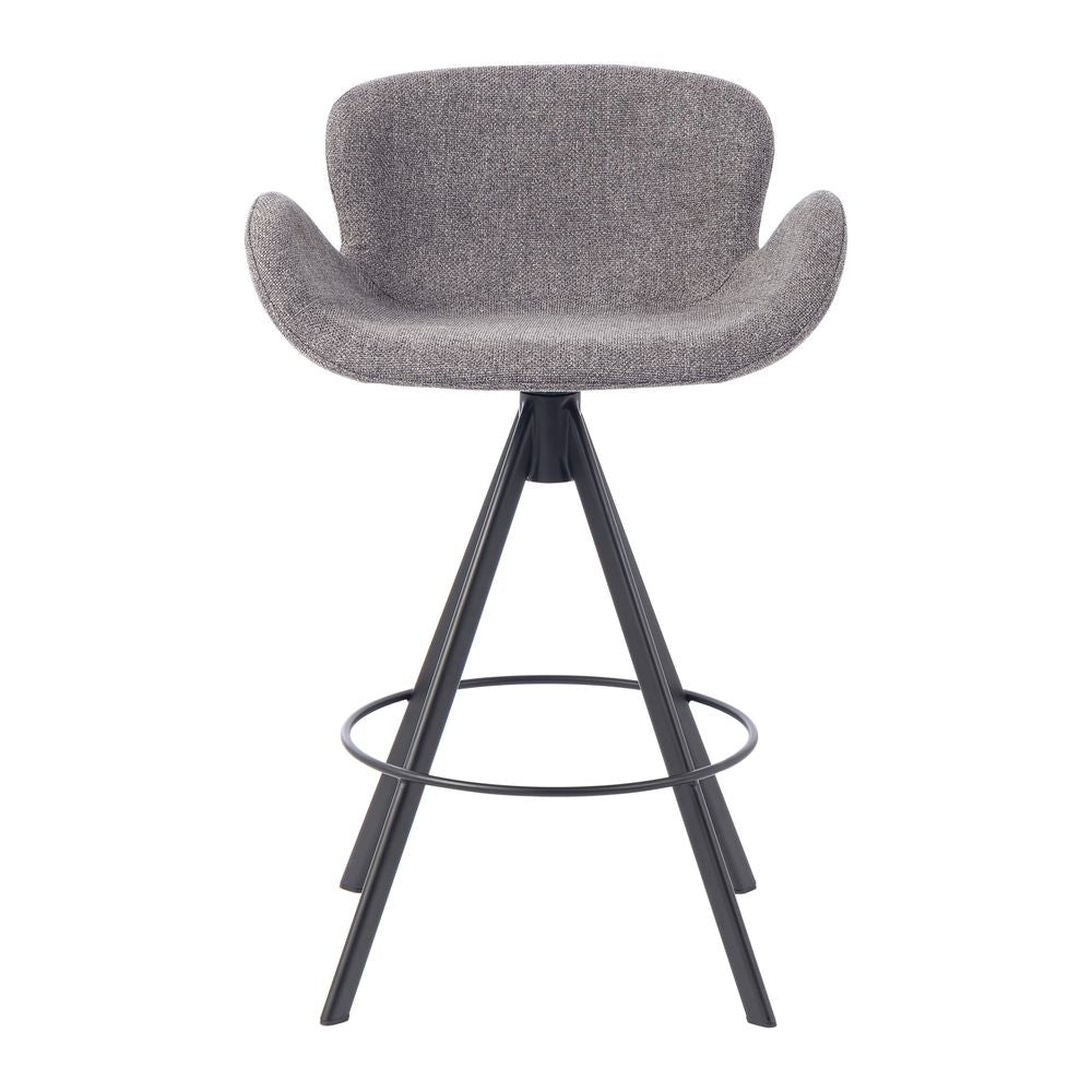 Chaise snack tissu gris foncé