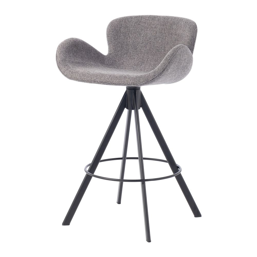 Chaise snack tissu gris foncé