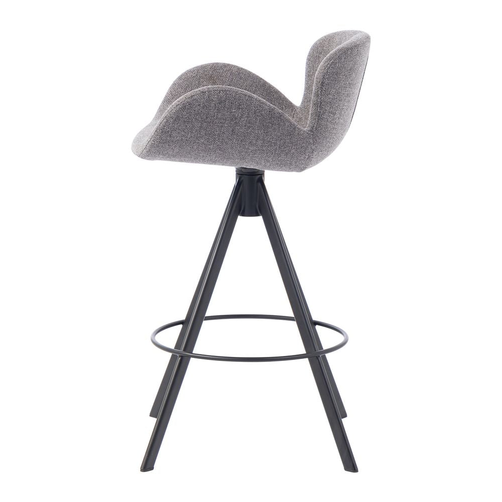 Chaise snack tissu gris foncé