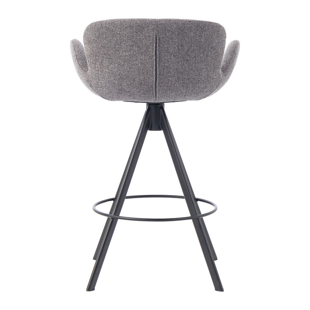 Chaise snack tissu gris foncé