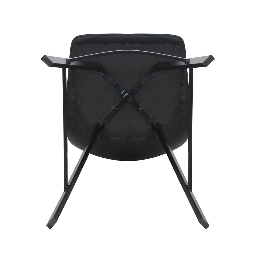 Chaise snack PU noir