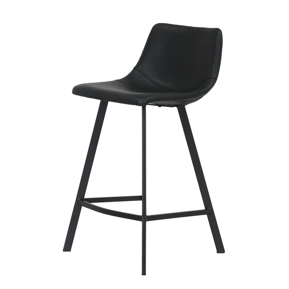 Chaise snack PU noir