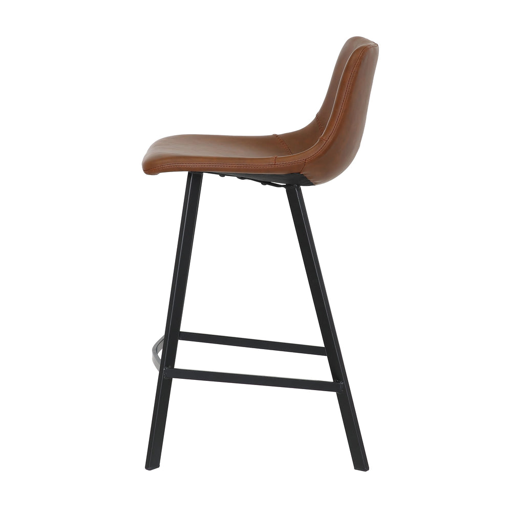 Chaise snack PU cognac