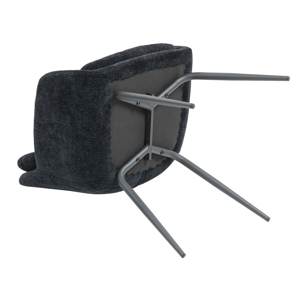 Chaise accoudoirs noire