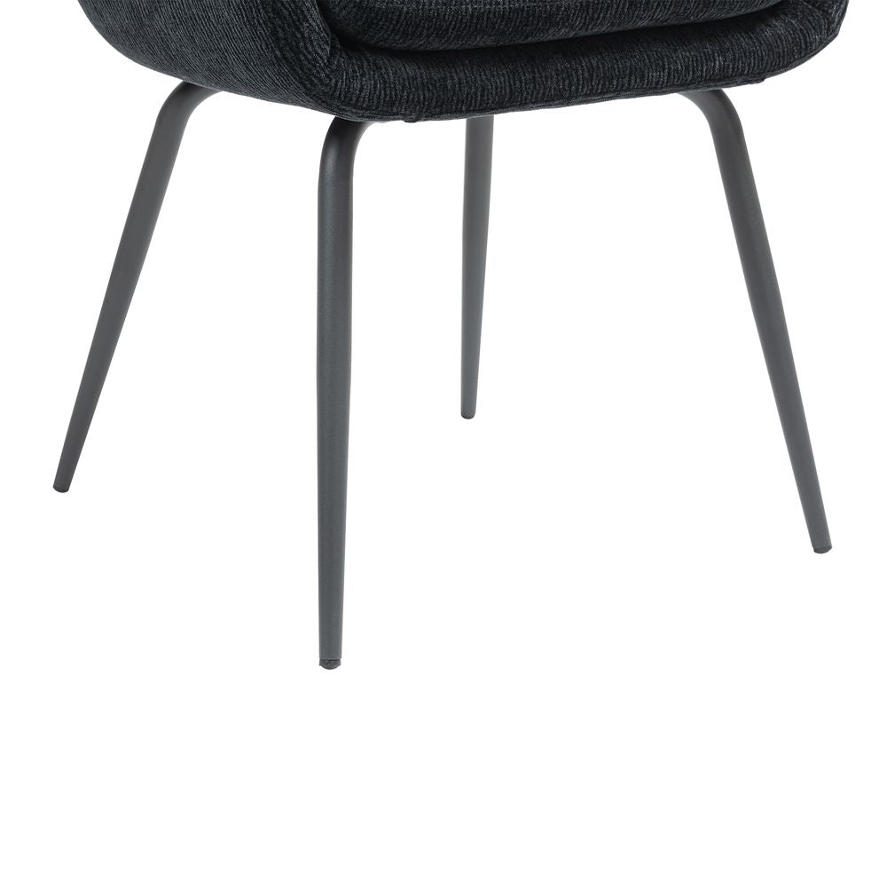 Chaise accoudoirs noire