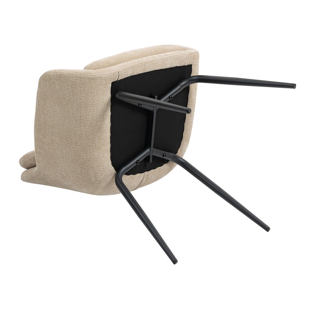 Chaise accoudoirs sable