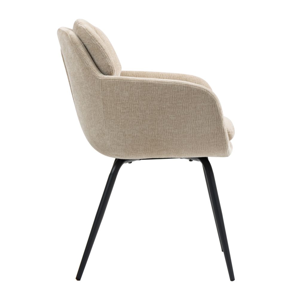Chaise accoudoirs sable