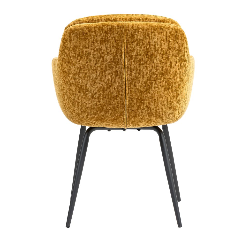 Chaise accoudoirs ocre