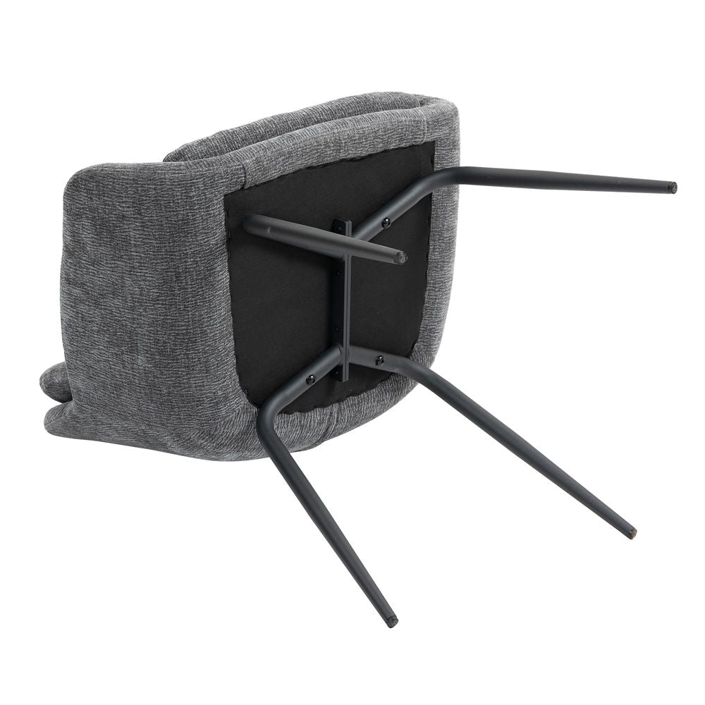 Chaise accoudoirs gris foncé
