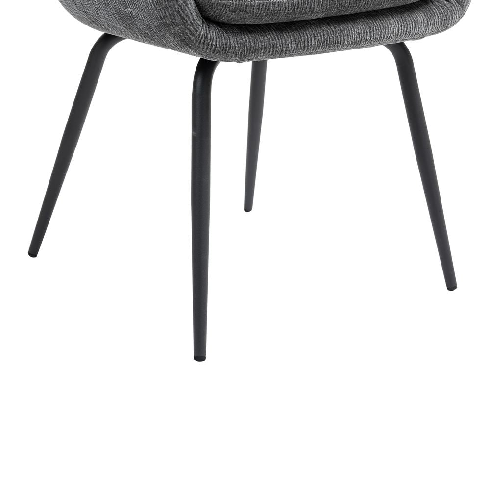 Chaise accoudoirs gris foncé