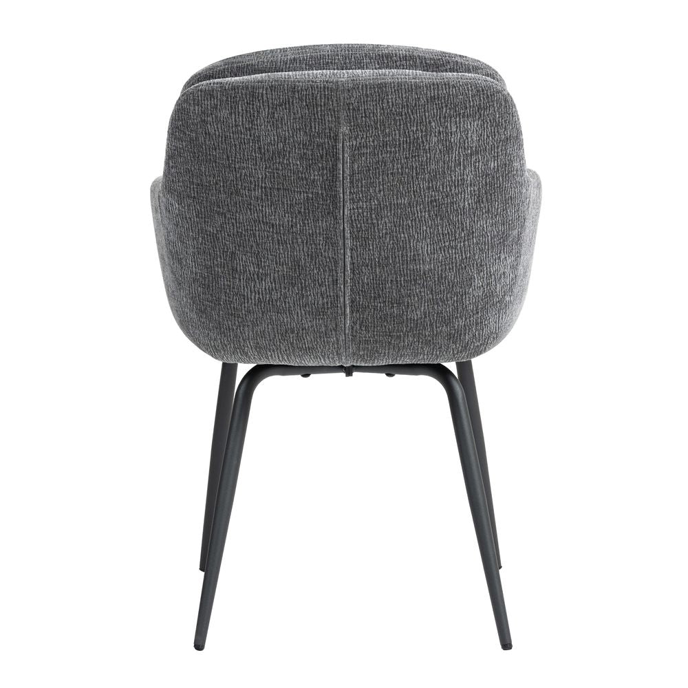 Chaise accoudoirs gris foncé