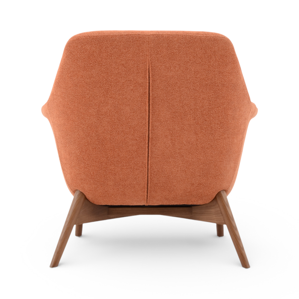 Fauteuil en tissu orange