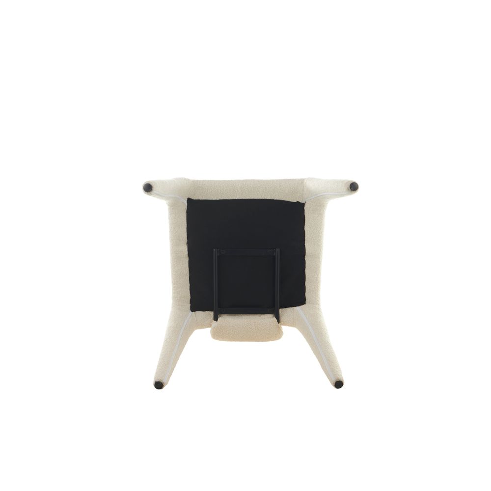 Chaise repas full bouclette rase écru