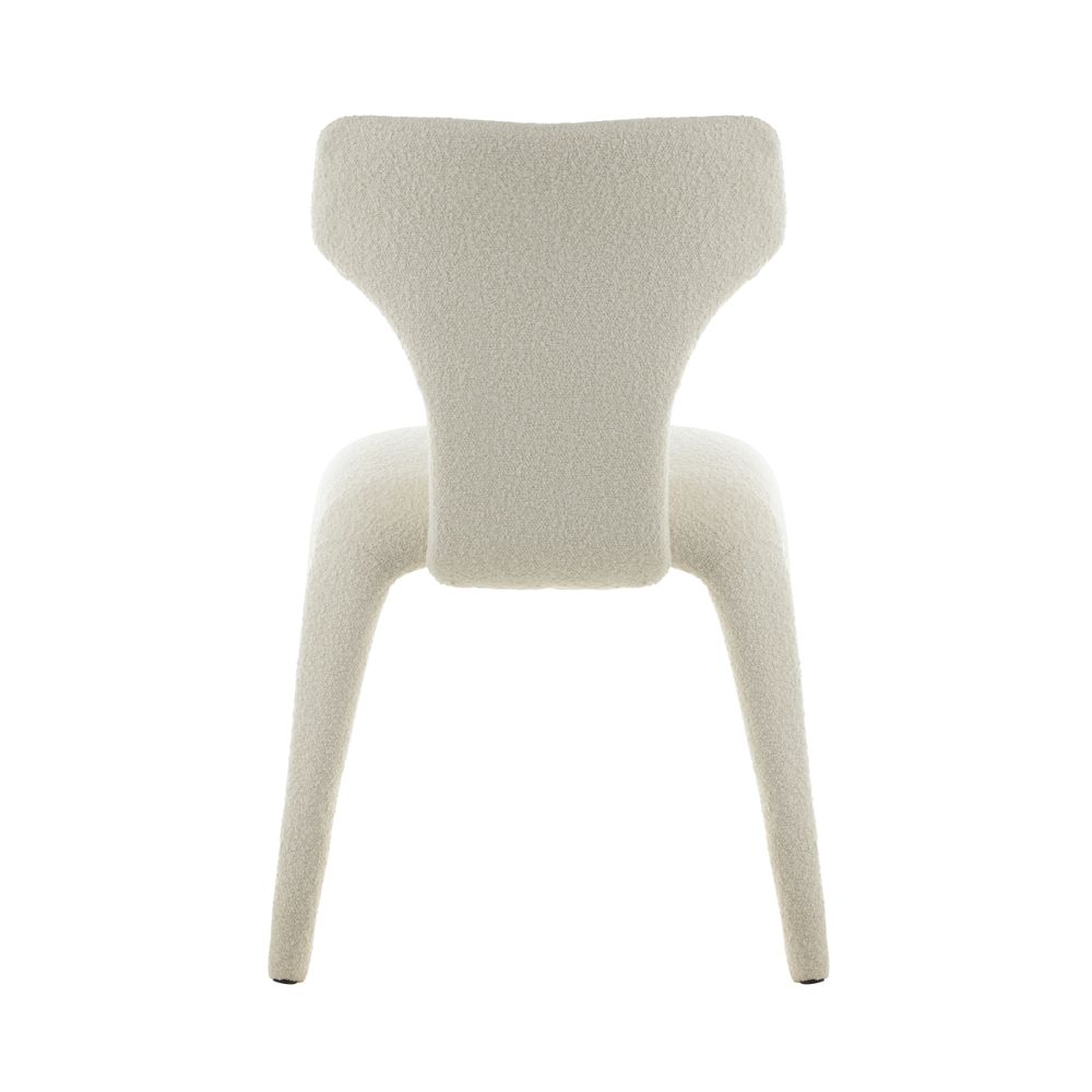 Chaise repas full bouclette rase écru