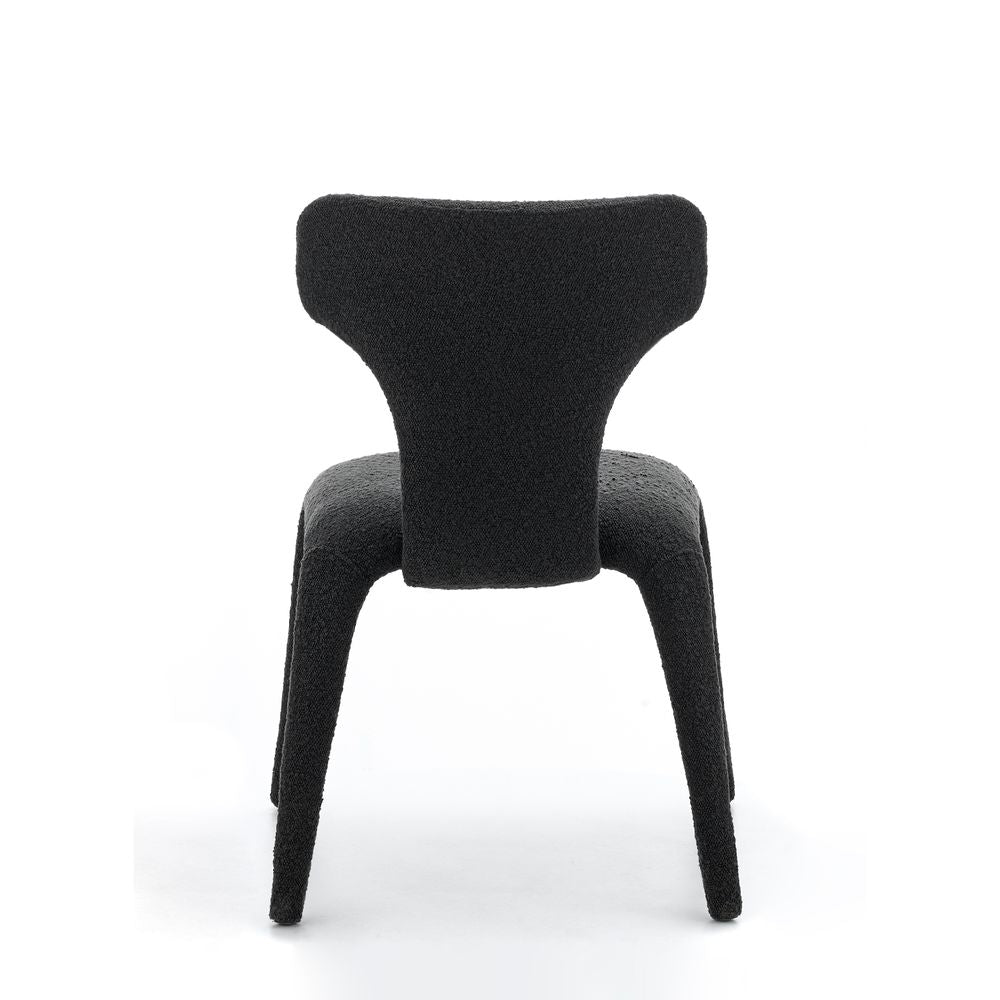 Chaise repas full bouclette rase gris foncé