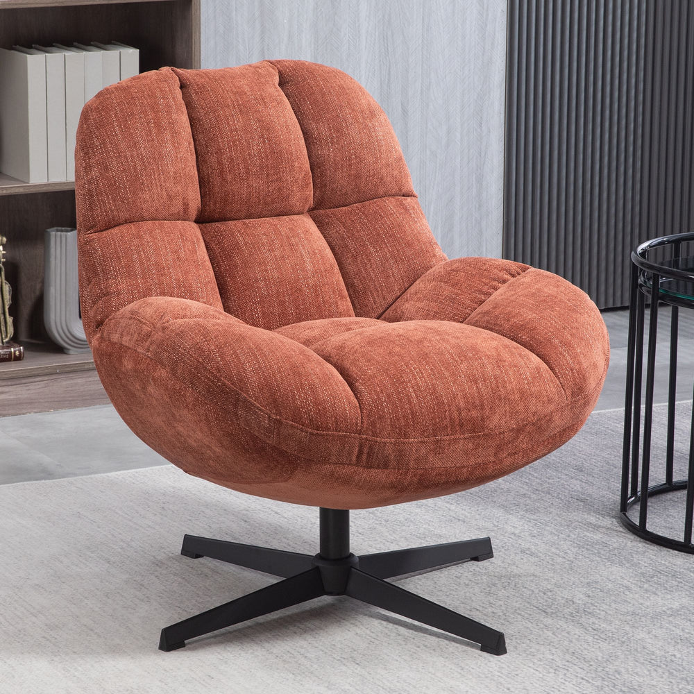Fauteuil pivotant terracotta