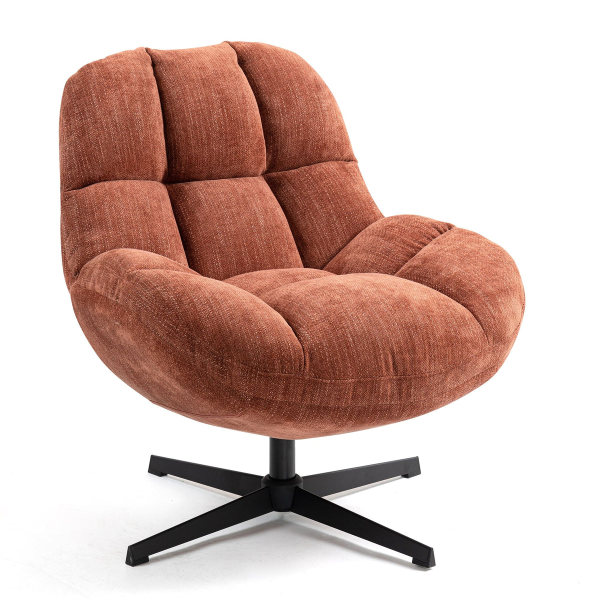 Fauteuil pivotant terracotta