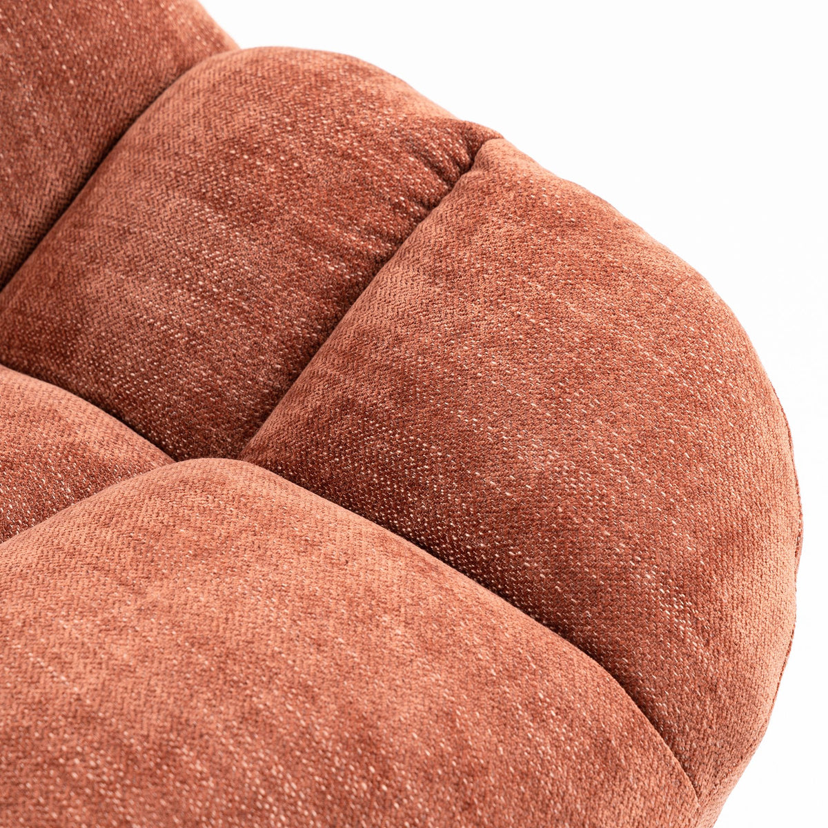 Fauteuil pivotant terracotta