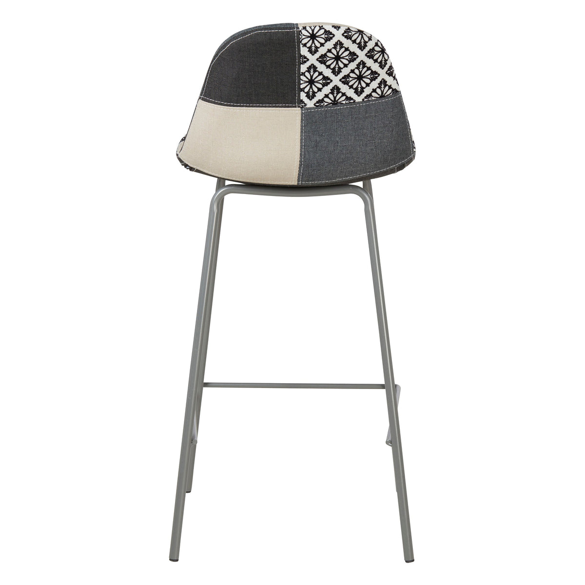 Chaise snack patchwork pied métal gris MOSA