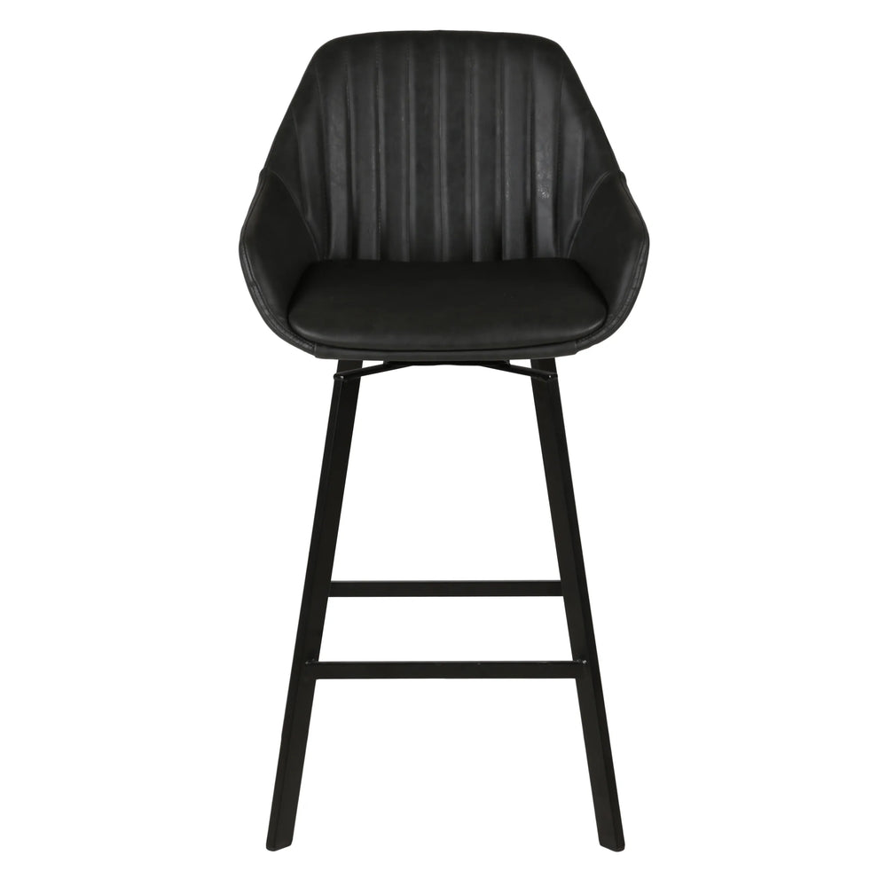 Chaise hauteur plan de travail pivotante noir mat
