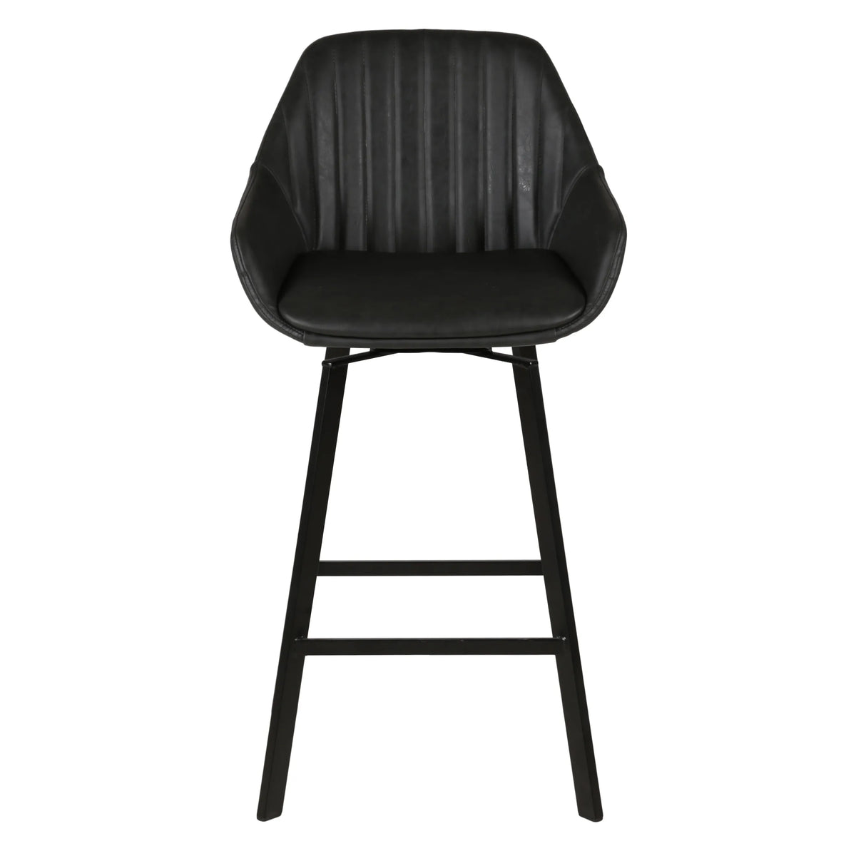 Chaise hauteur plan de travail pivotante noir mat