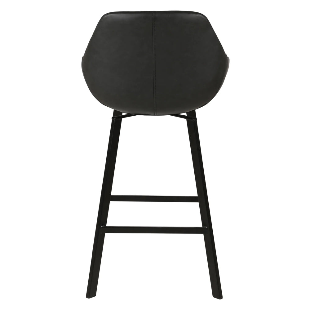 Chaise hauteur plan de travail pivotante noir mat