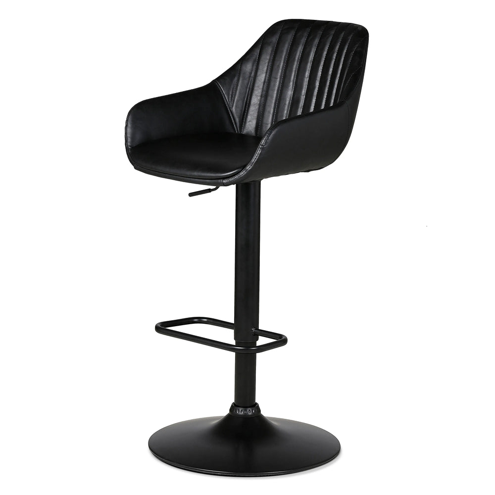 Chaise hauteur plan de travail pivotante noir mat