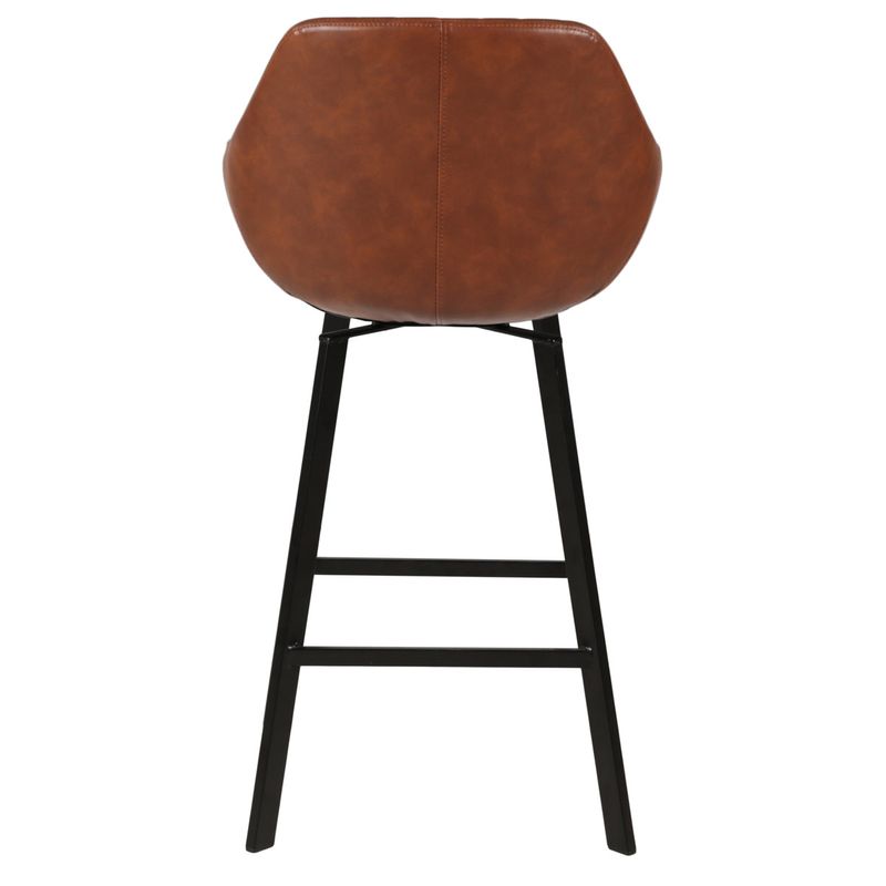 Chaise hauteur plan de travail pivotante marron