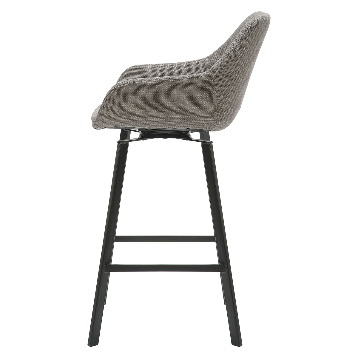 Chaise snack pivotante tissu gris argent