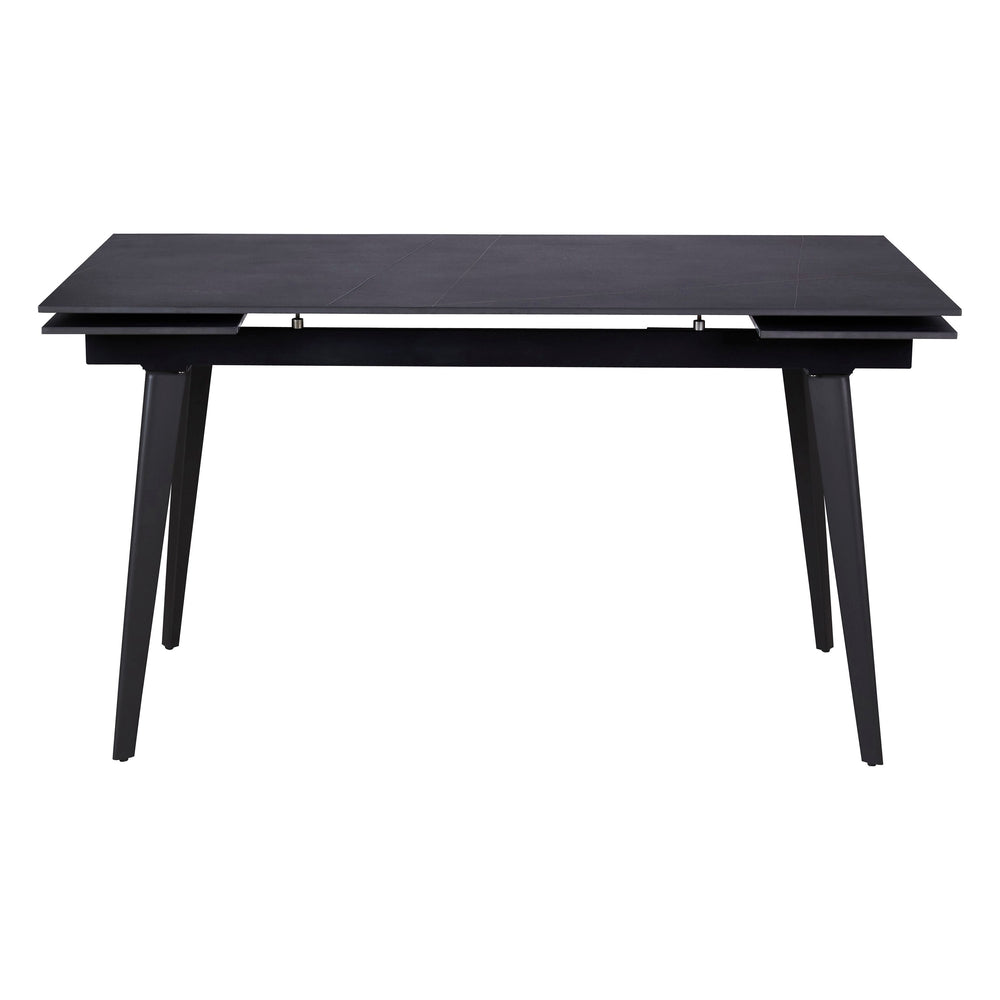 Table repas céramique noir 140cm avec allonges