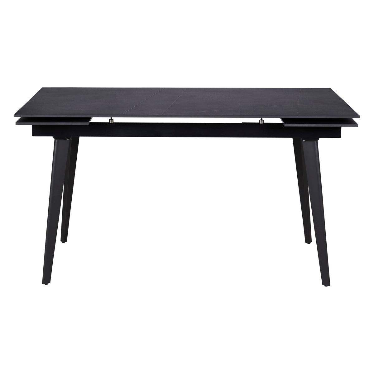 Table repas céramique noir 140cm avec allonges