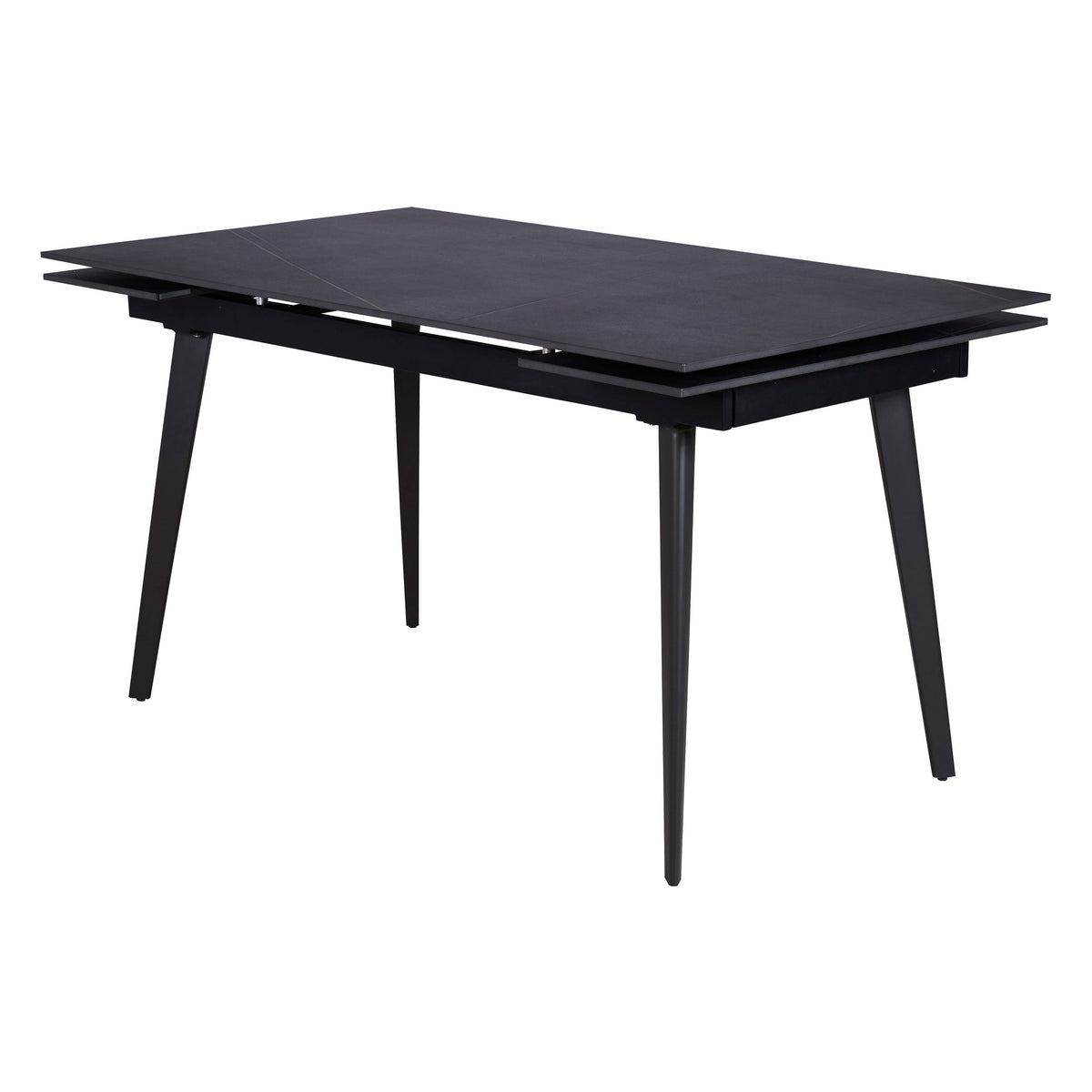 Table repas céramique noir 140cm avec allonges