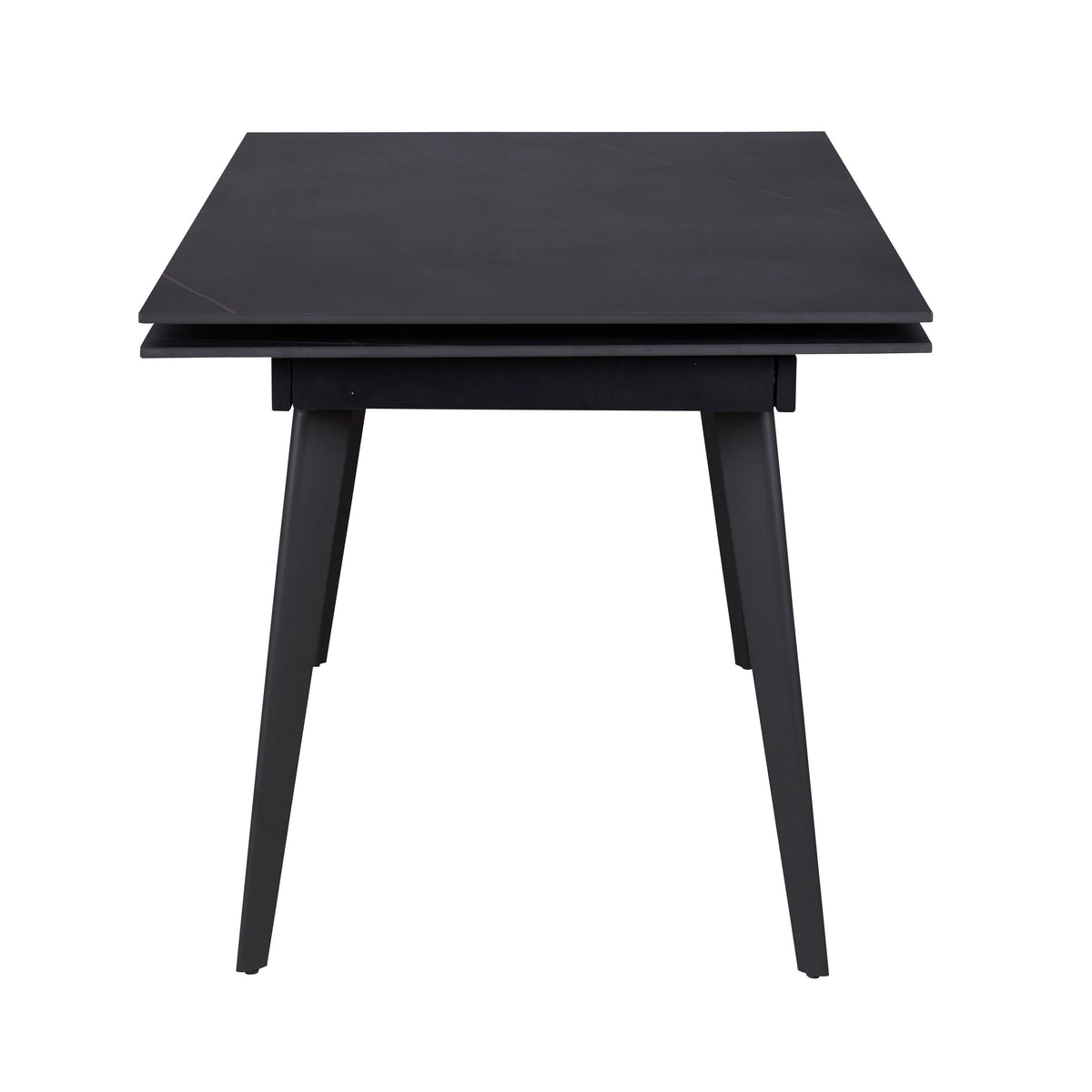 Table repas céramique noir 140cm avec allonges