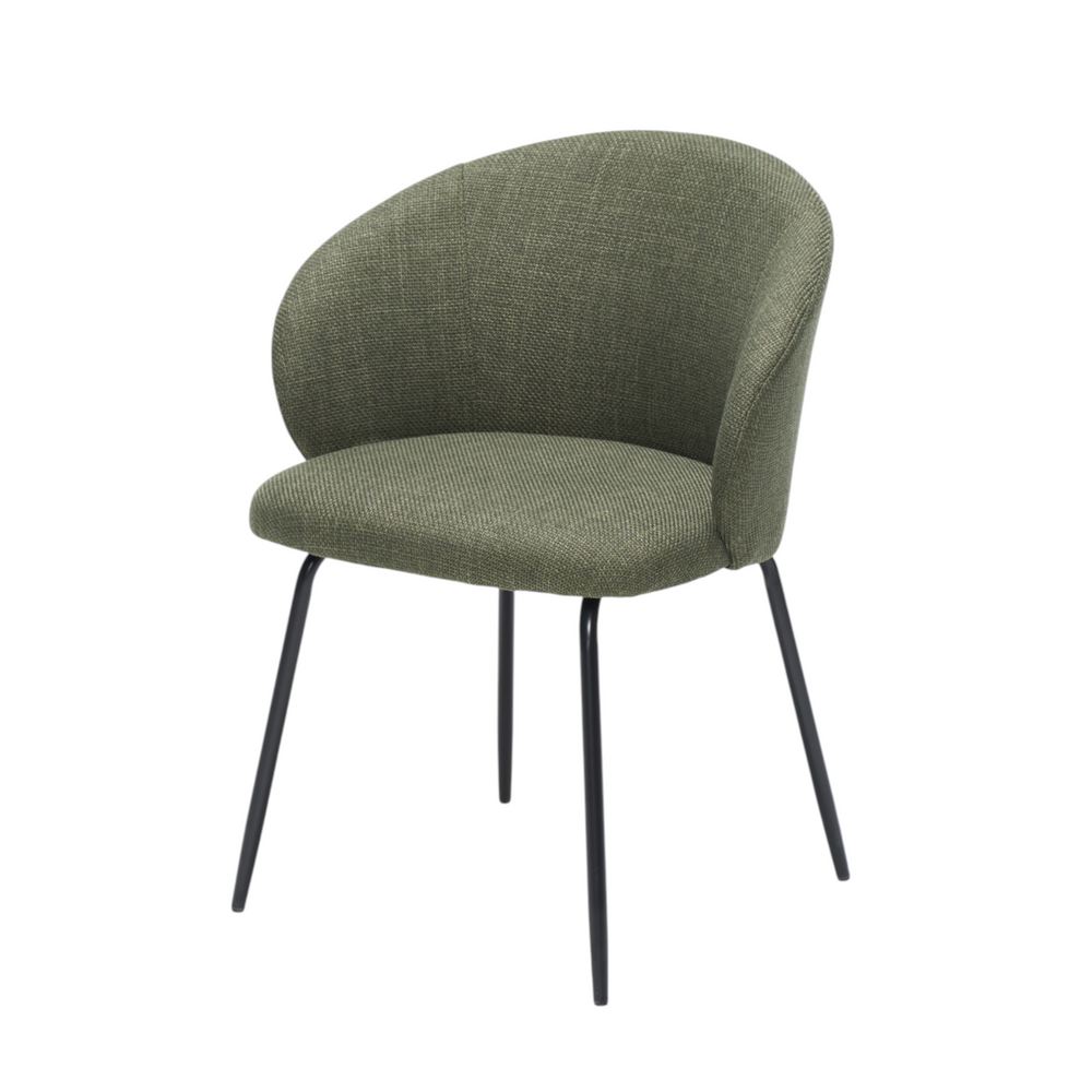 Chaise repas tissu kaki