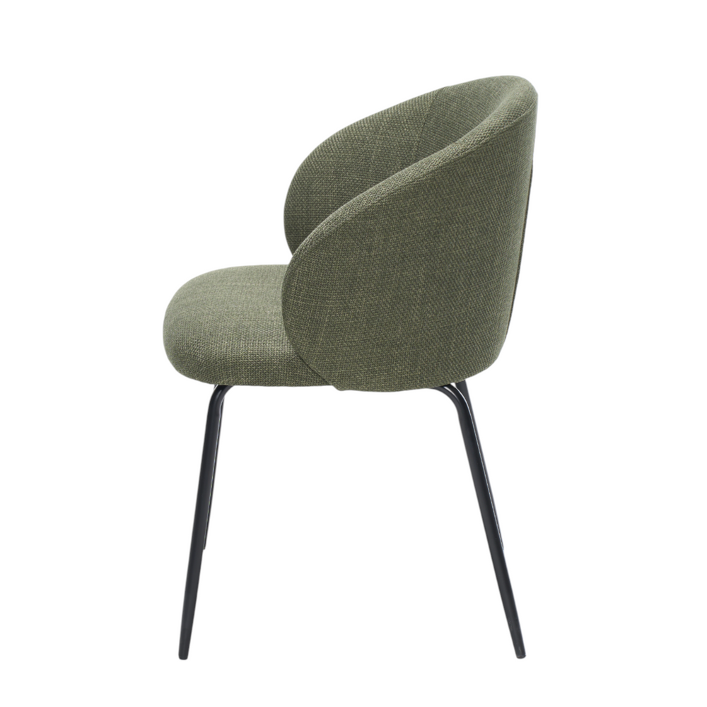 Chaise repas tissu kaki