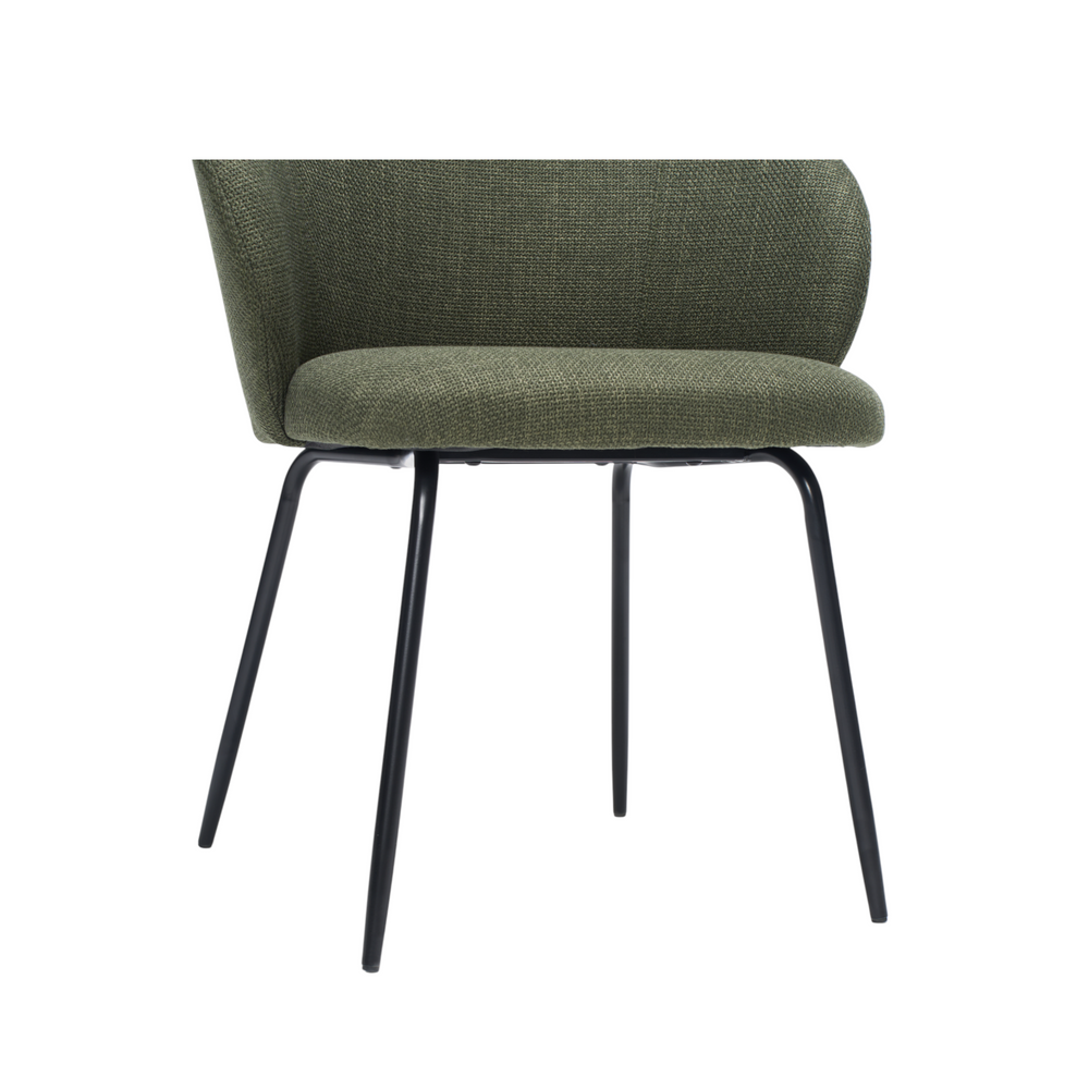 Chaise repas tissu kaki