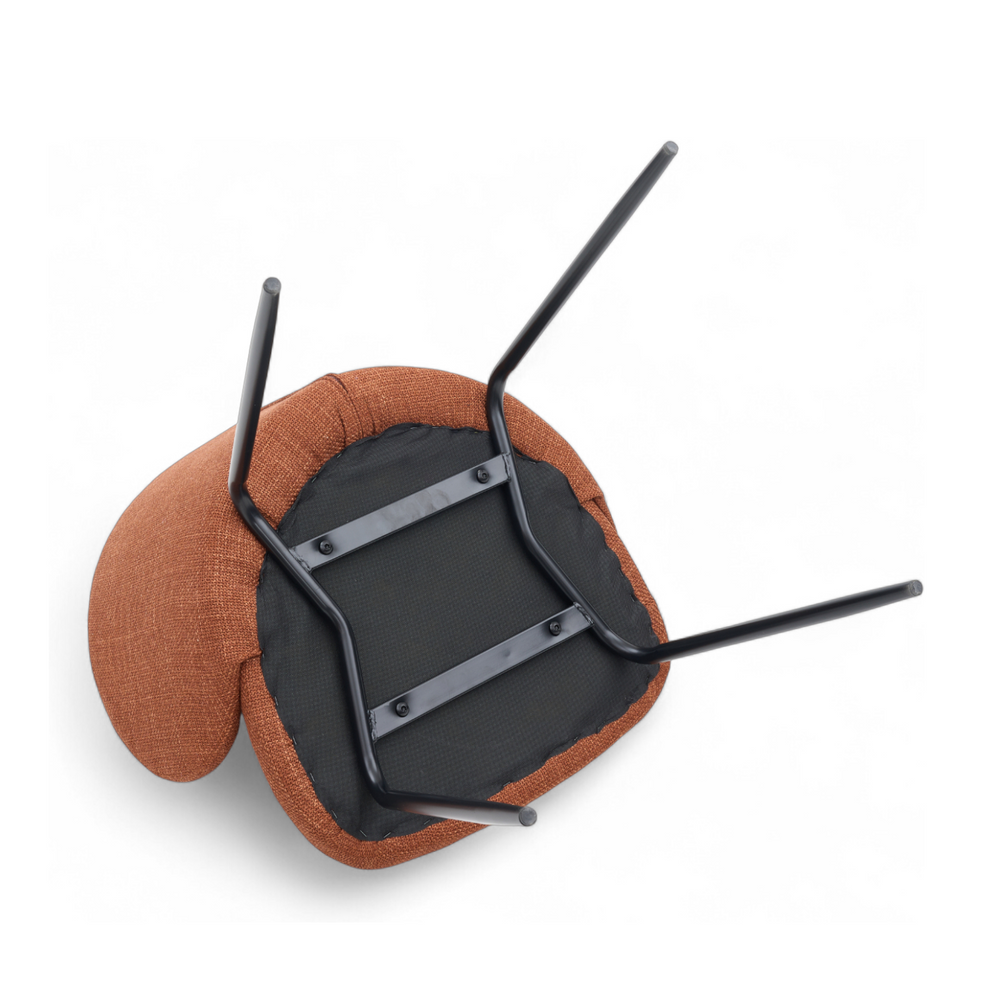 Chaise repas tissu caramel
