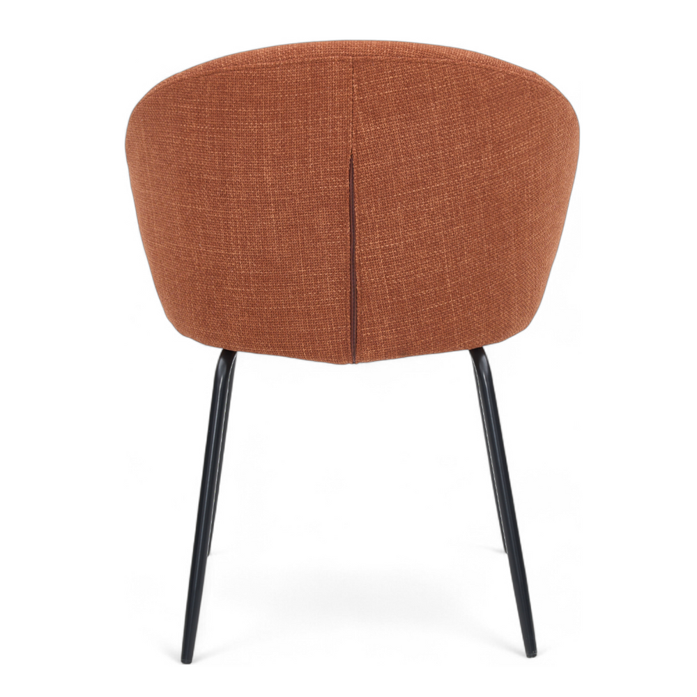 Chaise repas tissu caramel