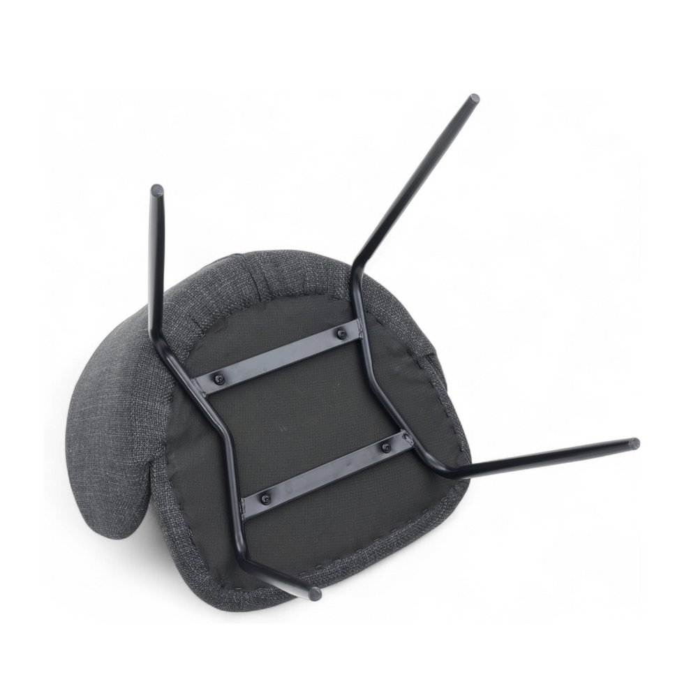 Chaise repas tissu gris foncé