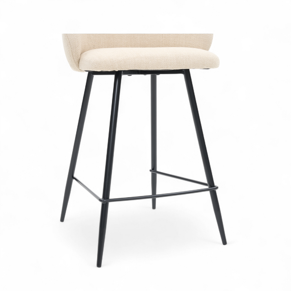 Chaise snack tissu écru