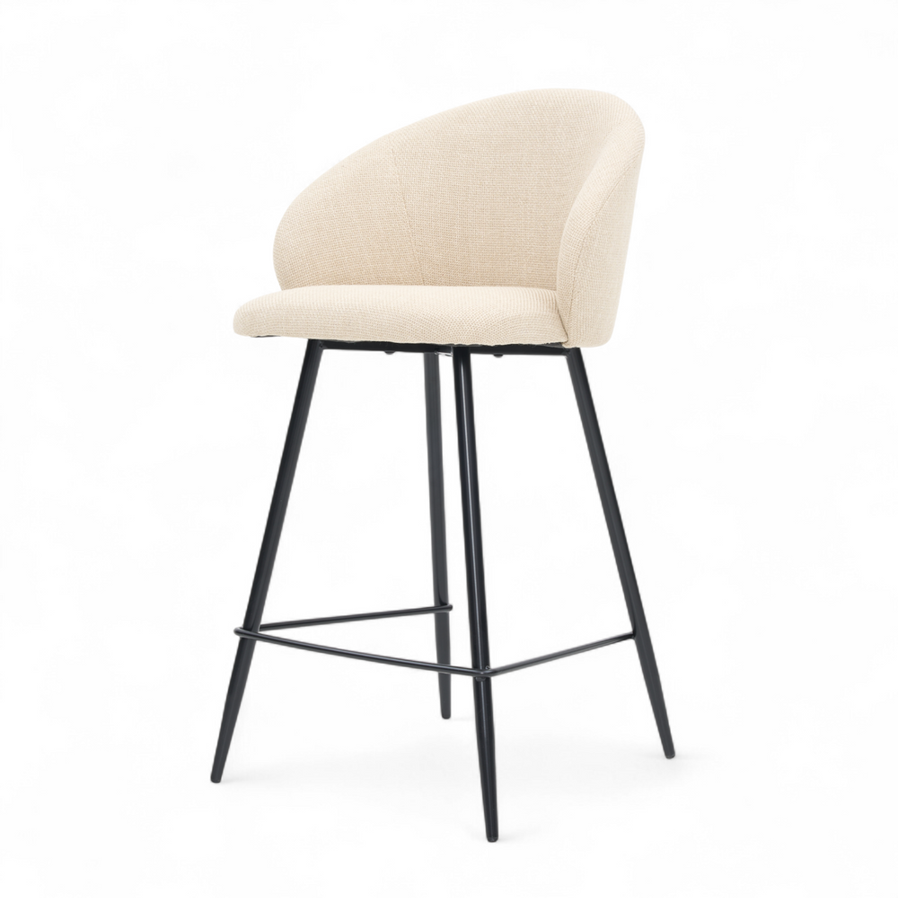 Chaise snack tissu écru