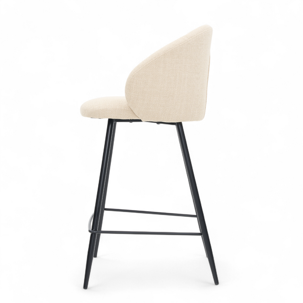 Chaise snack tissu écru