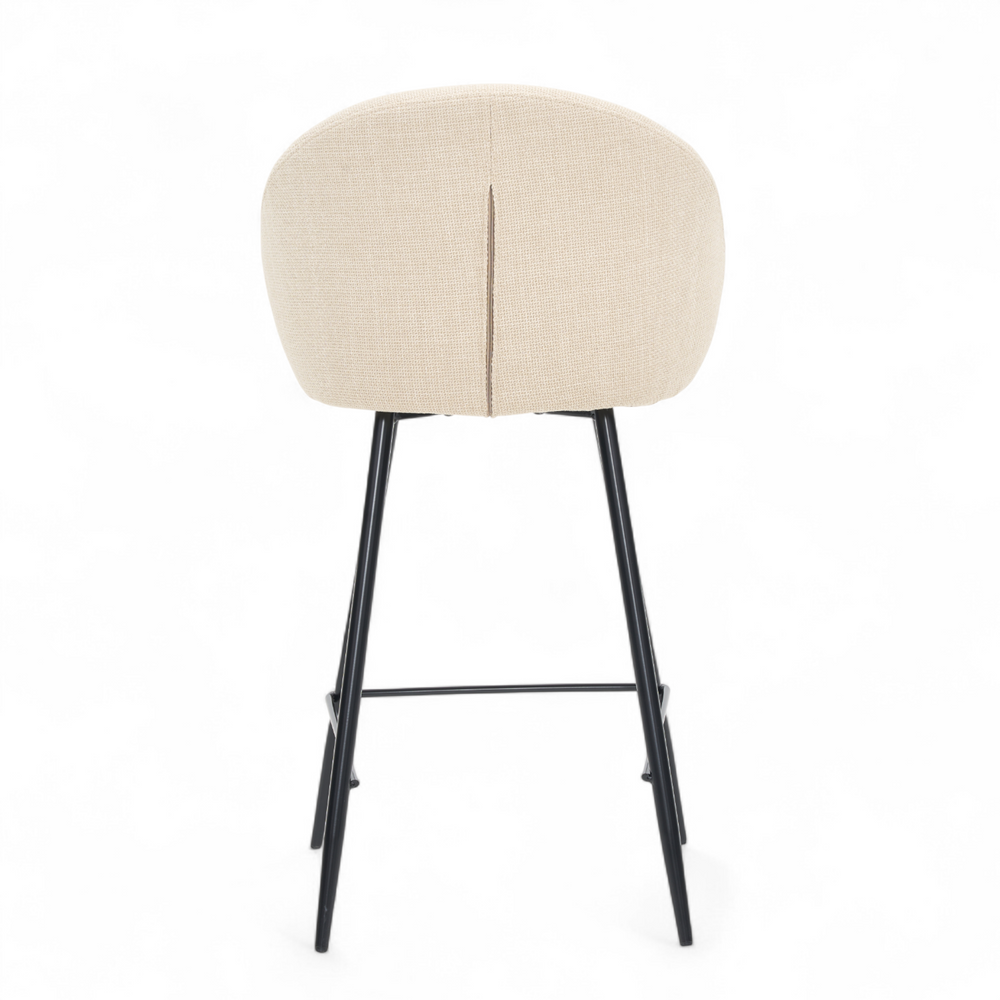 Chaise snack tissu écru