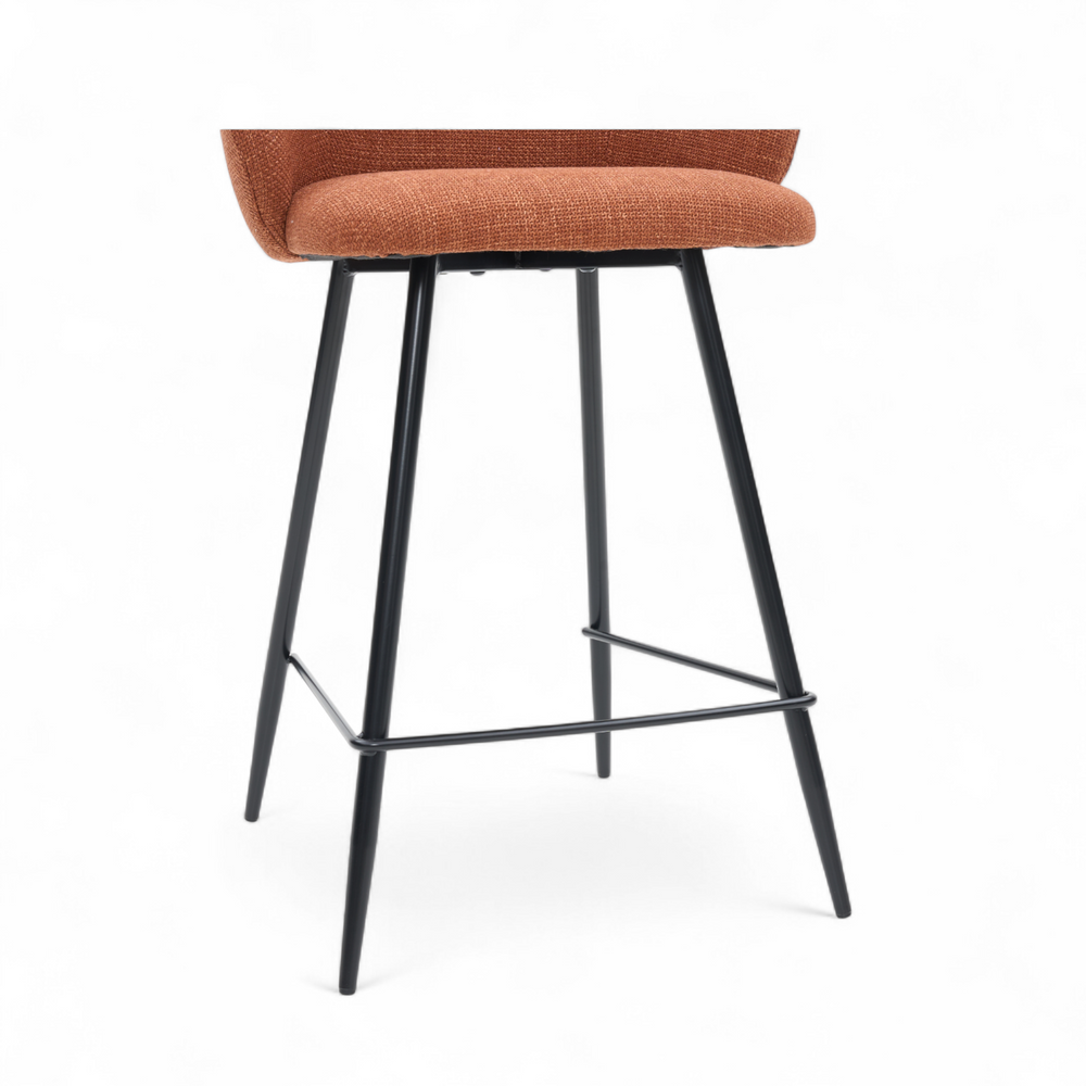 Chaise snack tissu caramel
