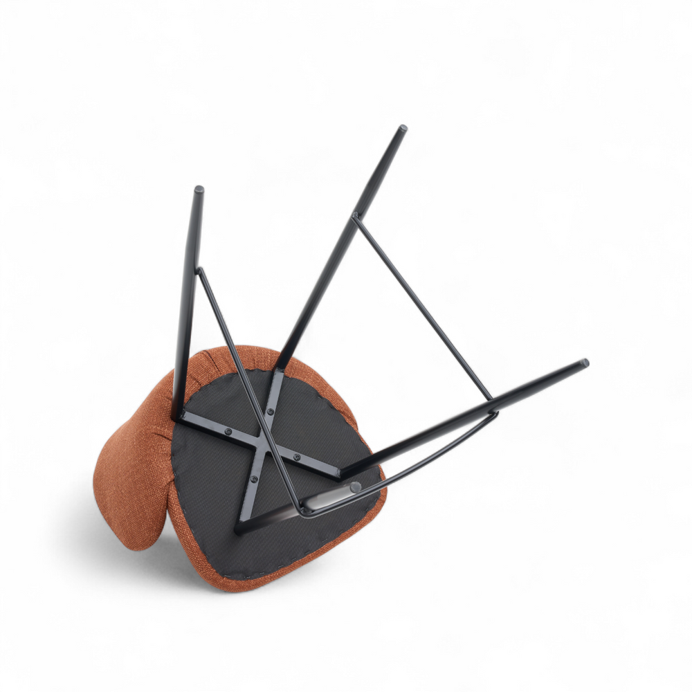 Chaise snack tissu caramel