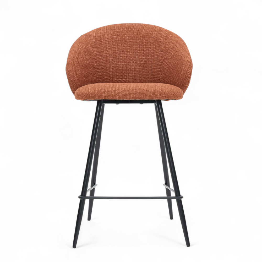 Chaise snack tissu caramel