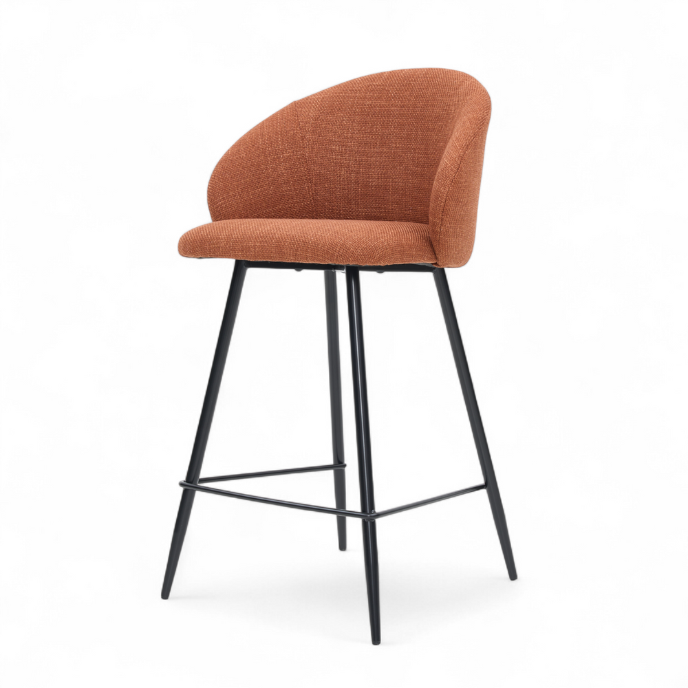 Chaise snack tissu caramel